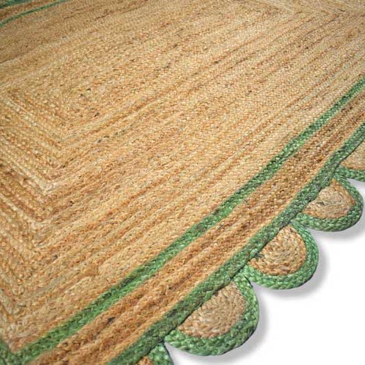 SURREY STYLE - Wholesale Area rug - Scallop Jute Braided Rug5