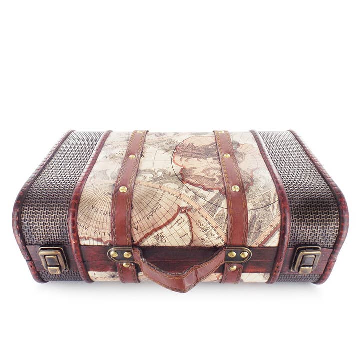 Dear Barber – wholesale Display case – Dear Barber Large Vintage Wooden Suitcase - Empty