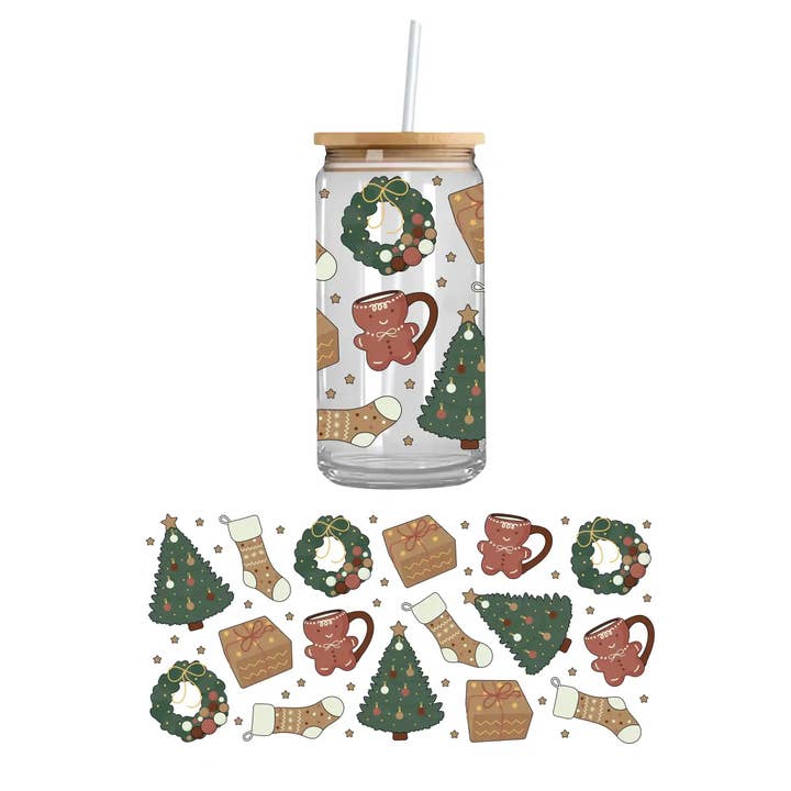 Teddy Transfers - Wholesale Sublimation Transfer - Timeless Christmas UV DTF Cupwrap