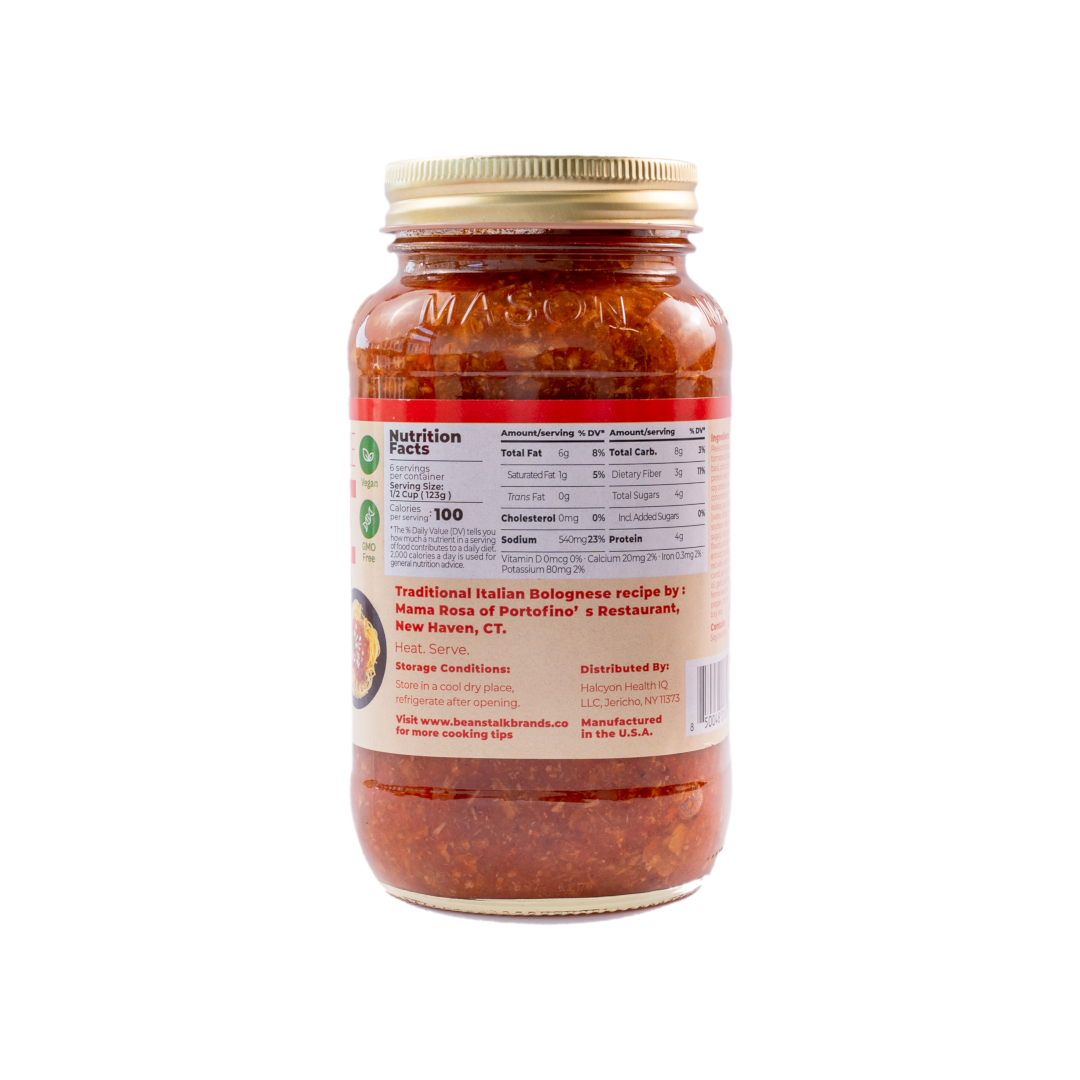 BeanStalk Brands - Wholesale Sauce - Bolognese Sauce - Case of 6 Jars2