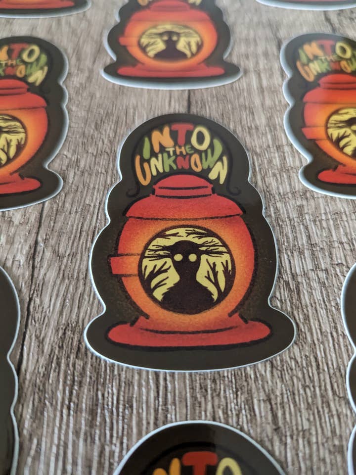 Autocollant mural en vinyle Into the Unknown - Over the Garden Beast pour la vente par Sadsquatch