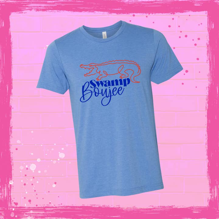 Swamp Boujee Alligator Graphic Tee for wholesale by Pink House On River Road
