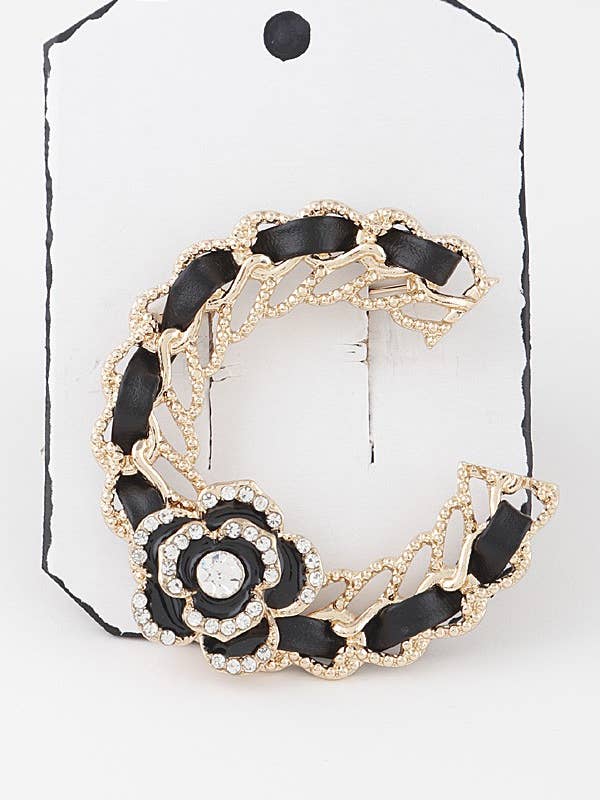 Interlaced C Brooch MBR1015 for wholesale by anbfashion