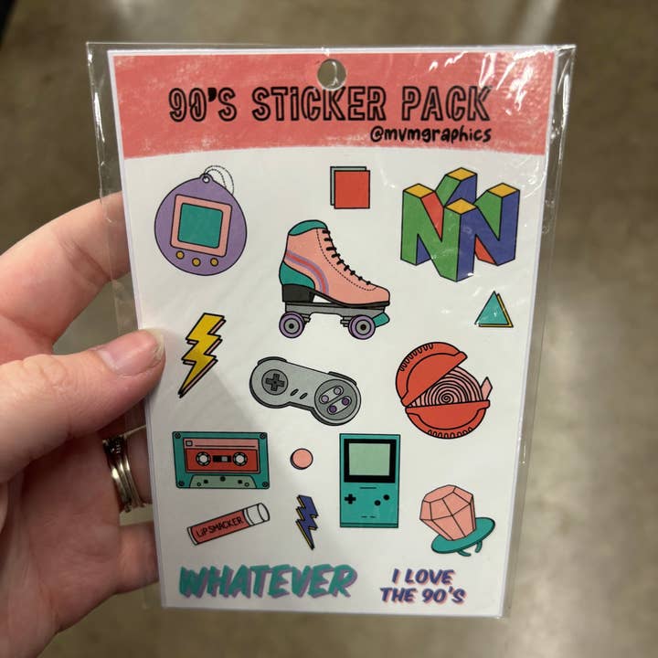 Sæt med klistermærkeark fra 90'erne for engroshandel hos MVM Graphics