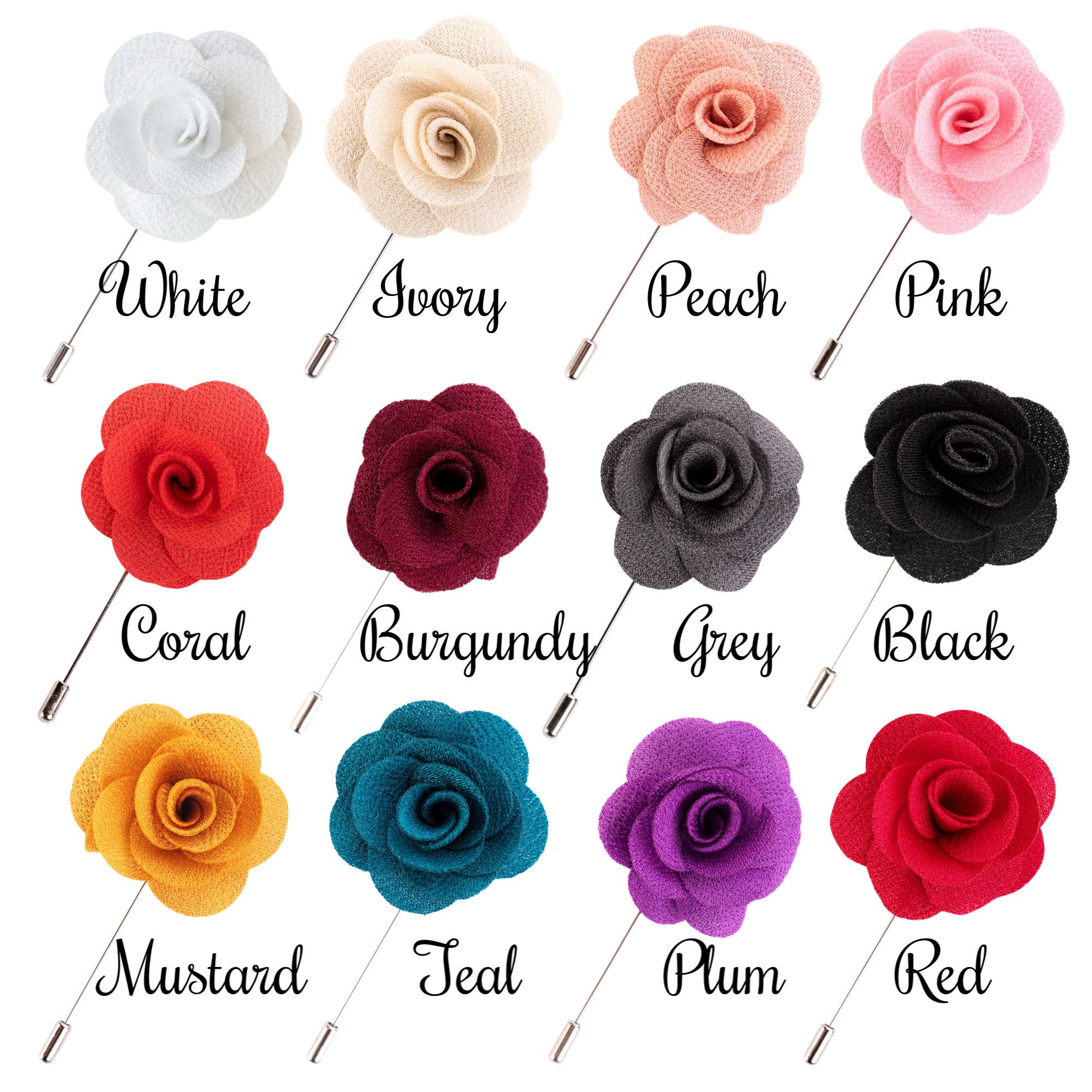 JLIKA – wholesale Lapel pin/button – 12Pc Lapel Pin Flower2