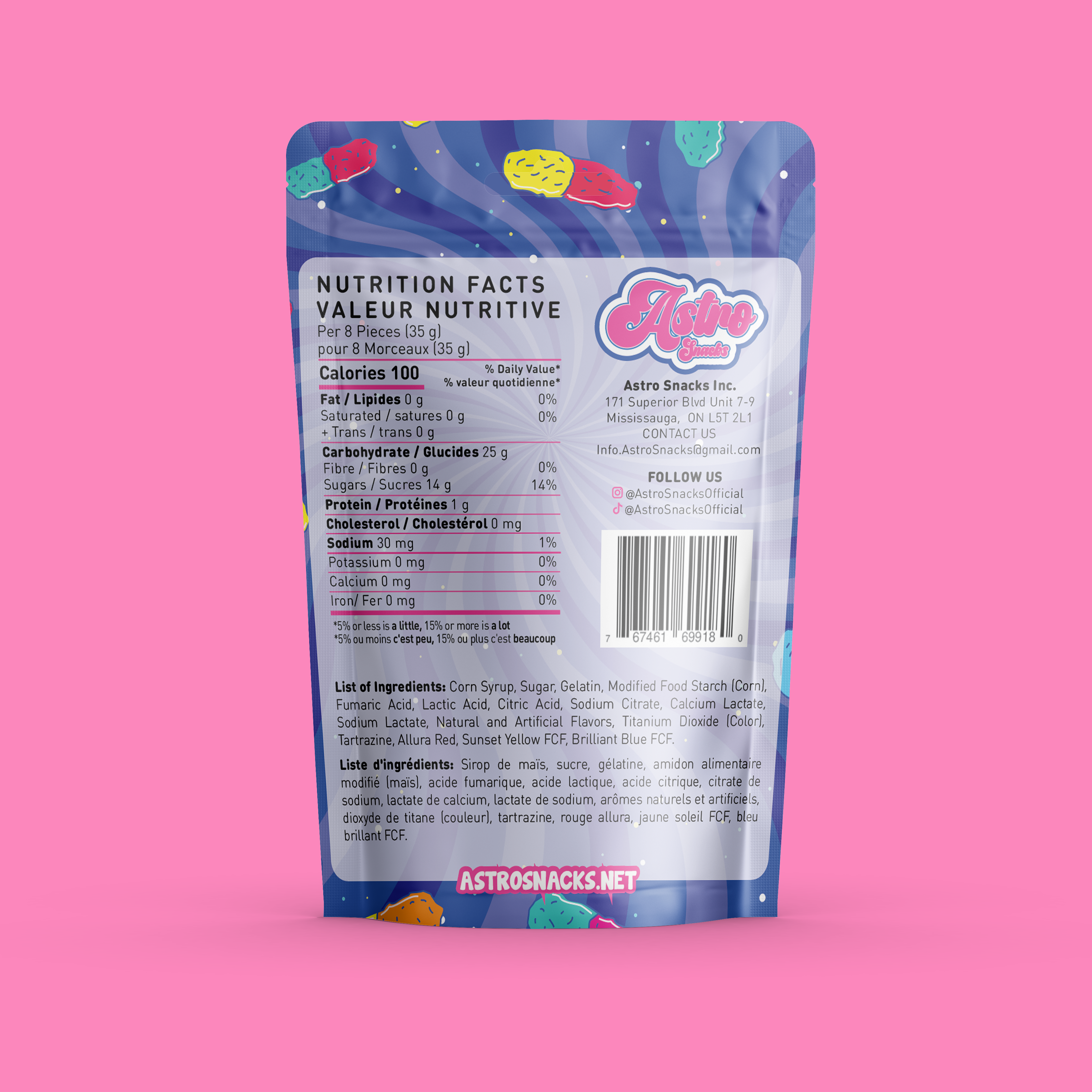 Astro Snacks - Vente Bonbons gélifiés - Vers gommeux aigres lyophilisés2