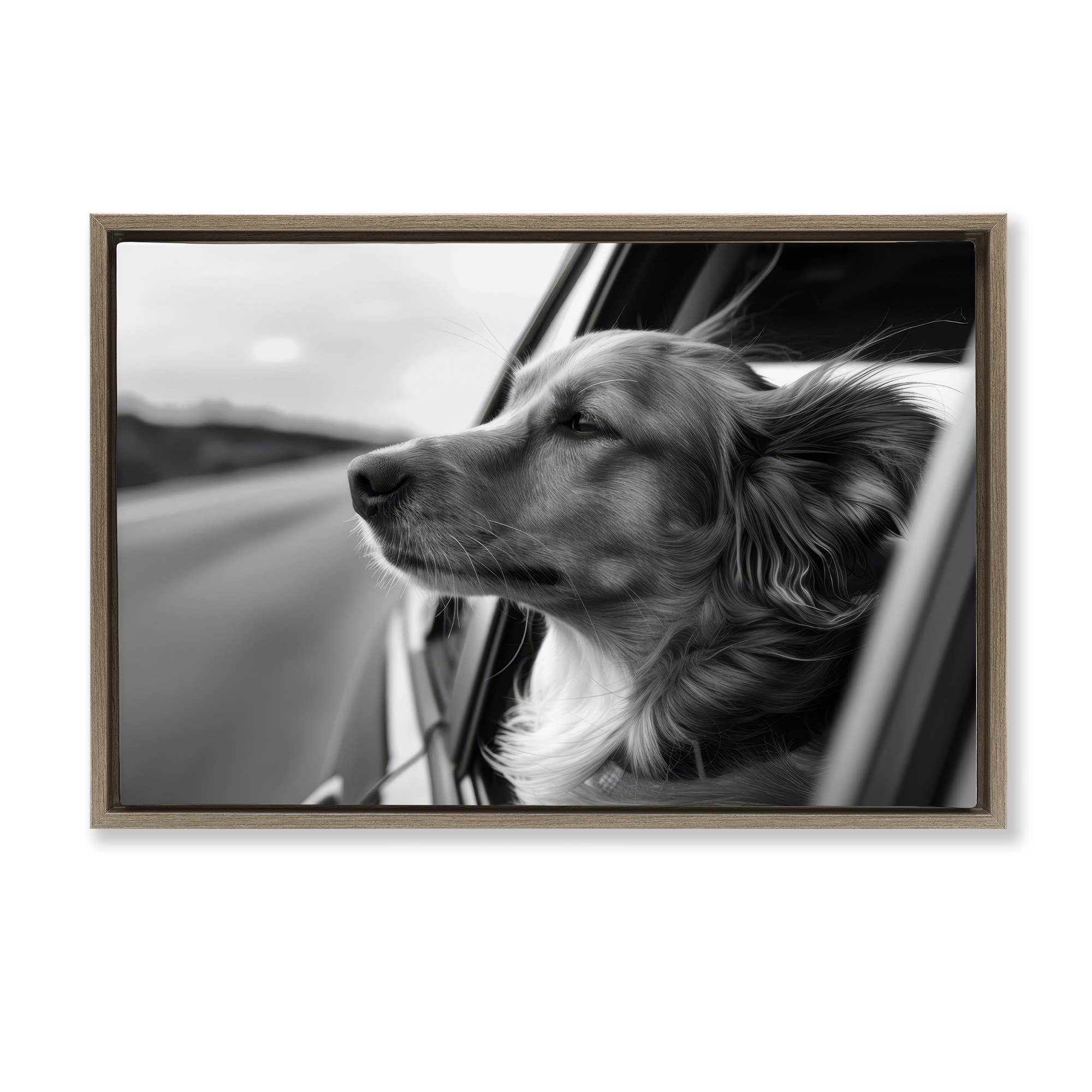 Stupell Industries - Wholesale Wall Sign - Dog Out Car Window - Framed Wall Art23