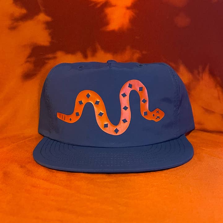 Desert Turquoise 'Diamondback' Roadie cap snapback for wholesale on Faire