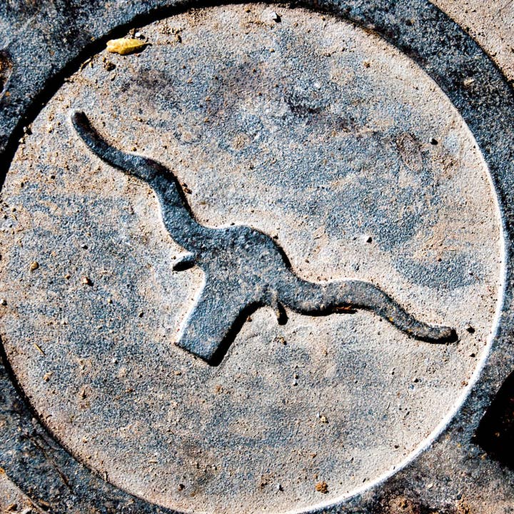 Manhole Cover Ceramic Coaster for wholesale by South Austin Gallery