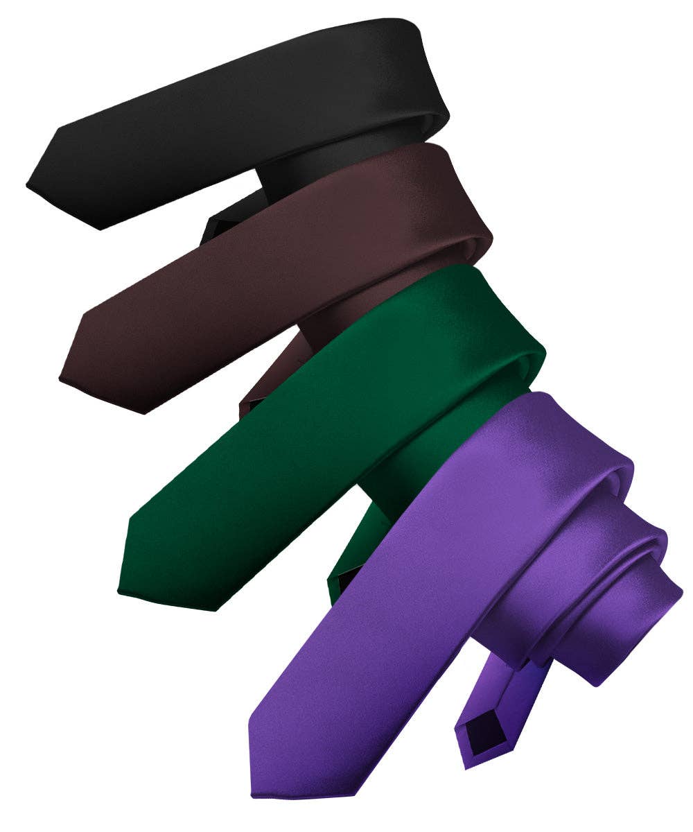 Dubal Brothers - Vente Cravate – homme - Cravate fine unie (4 paquets) par Vittorio Farina67