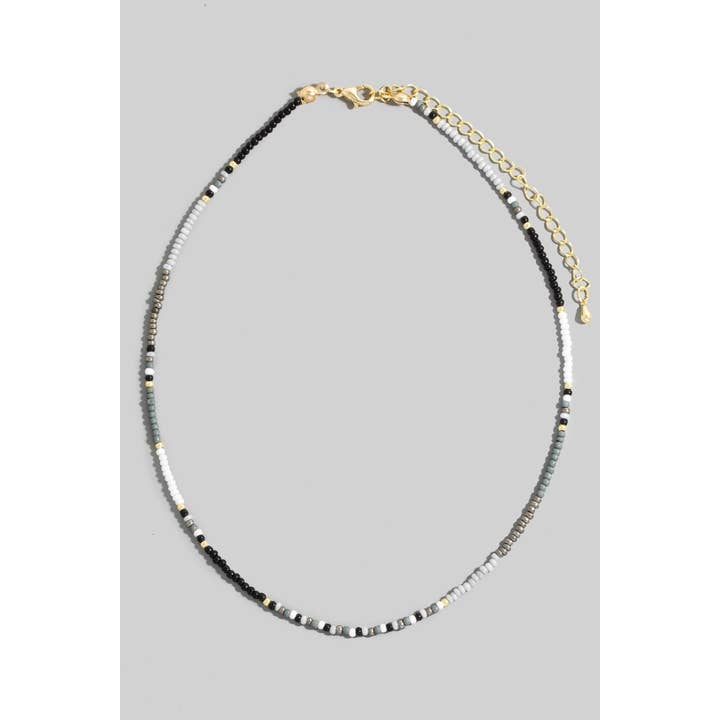 The Looks by Fame Accessories - Wholesale Pendant/Charm Necklace - Mixed Seed Beaded Necklace