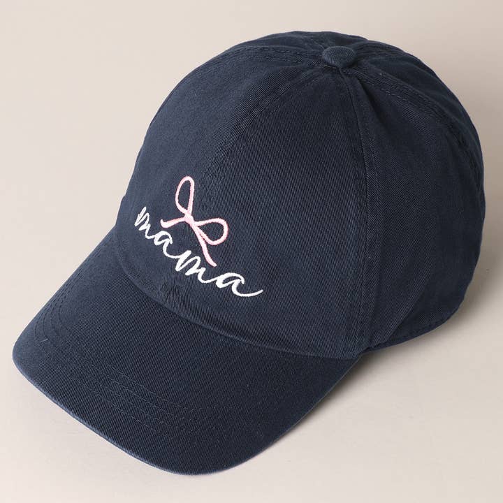 Fashion City – Engroshandel Baseballkasket - Dame – Mama Letter Bow på top broderet baseballkasket12