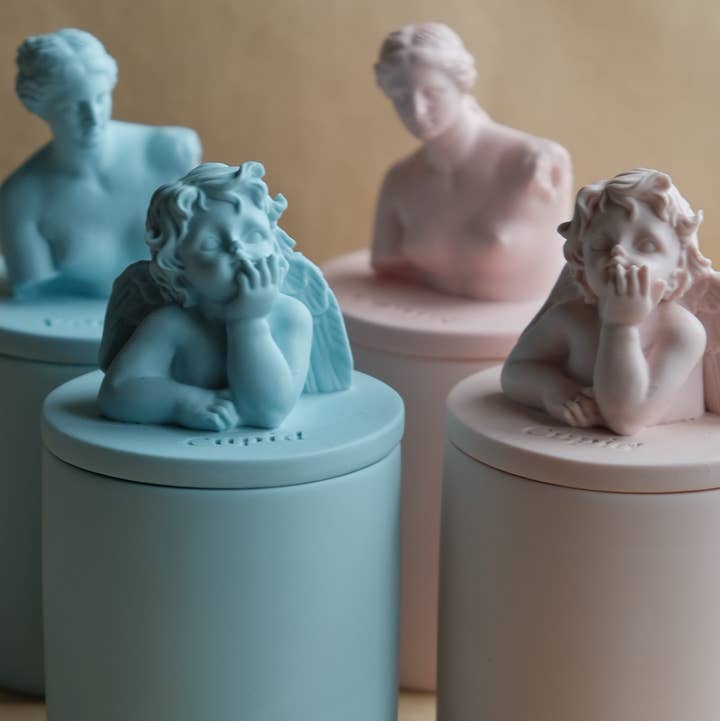 ECLAT DE L'AUBE - Wholesale Novelty Candle - Scented candle in jar - Cupid sculpture1