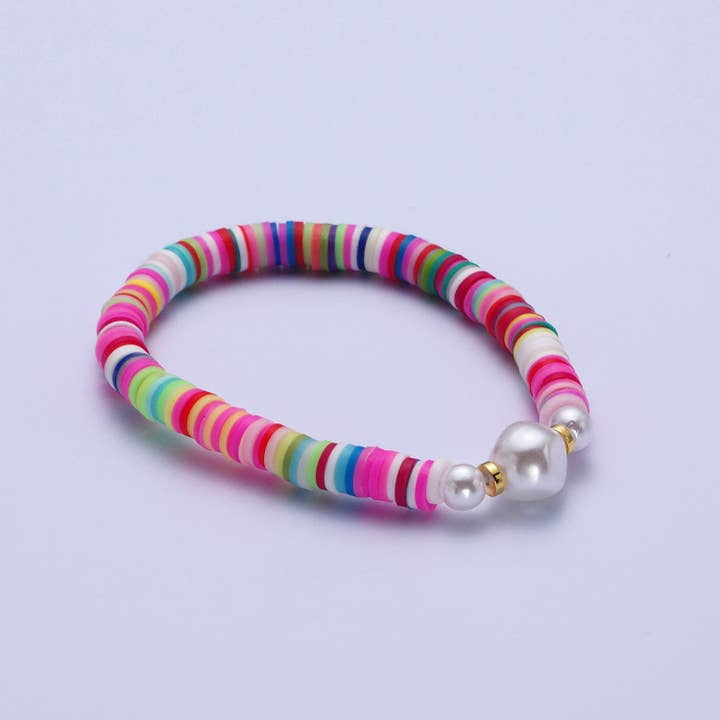 Aim Eternal - Wholesale Beaded Bracelet - Colorful Surfer Bracelet Heishi Pearl Handmade Beads brct12813