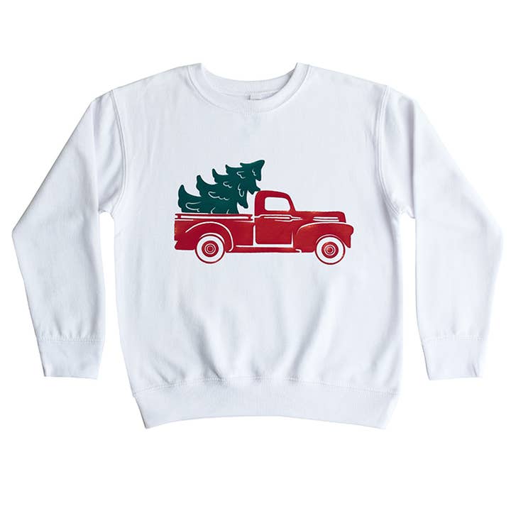 Sparkle Sisters by Couture Clips - Wholesale Sweatshirt - Kids - Christmas Truck Sweatshirt