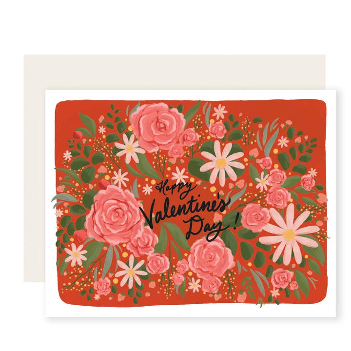 Slightly Stationery - Wholesale Valentine's Day Card - Floral Valentine | Valentine's Day Card