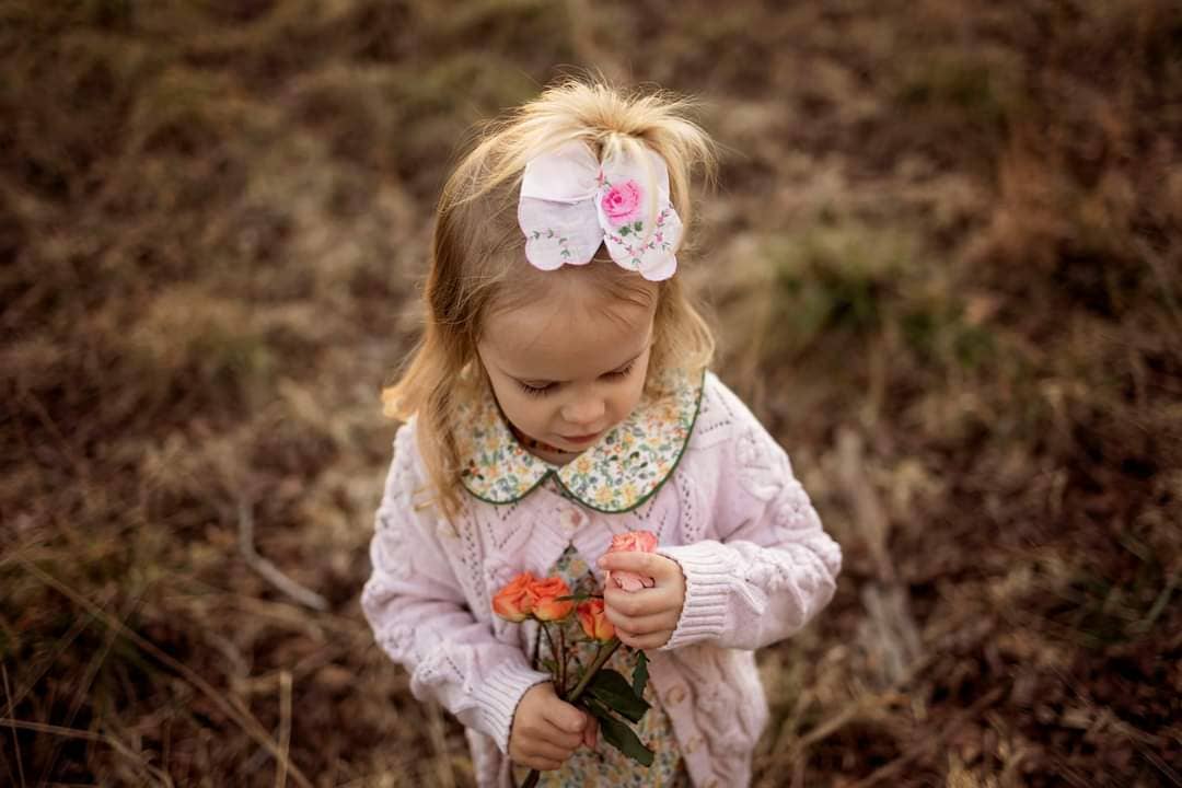 Revival Bow Co. - Venta al por mayor Lazo para el pelo - Niños - Pañuelo vintage personalizado • Estilo cola larga • OOAK4