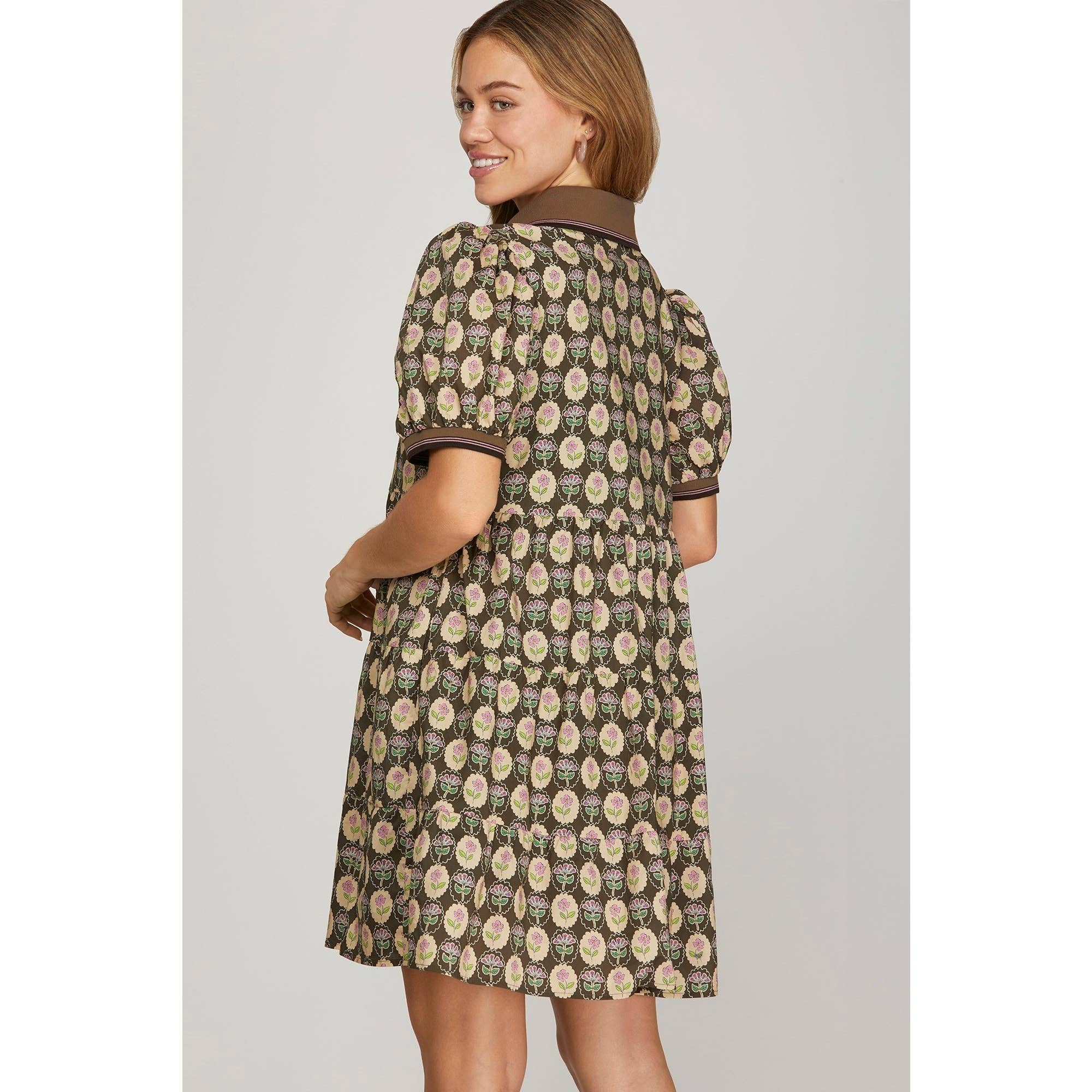 STYLE USA - Wholesale Dress - Women's - PRINTED WOVEN TIERED MINI DRESS1