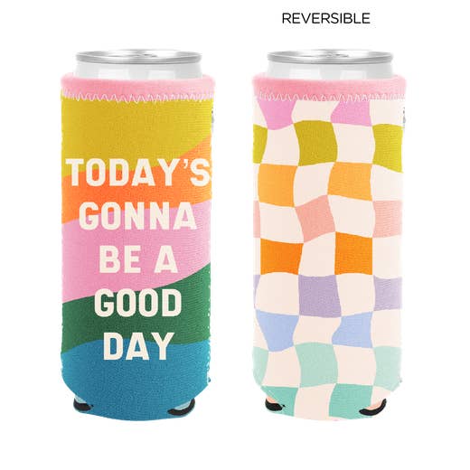 Good Day Reversible Slim Can Holders for wholesale by Talking Out of Turn