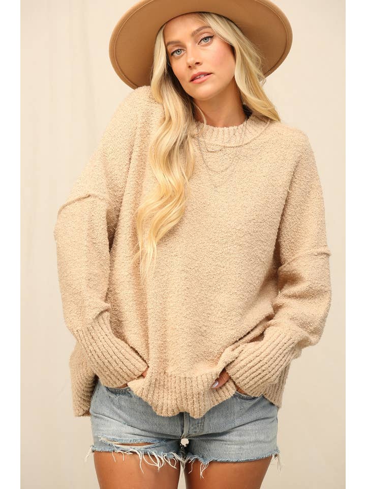KyeMi - Wholesale Knit Sweater - Women's - A Sweater Featuring Exposed Seam Detailing12