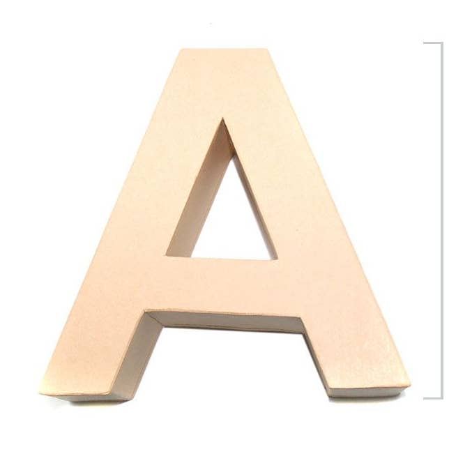SCRAP LETTER 'A' BROWN for wholesale by Aktual / Dekora Import S.A