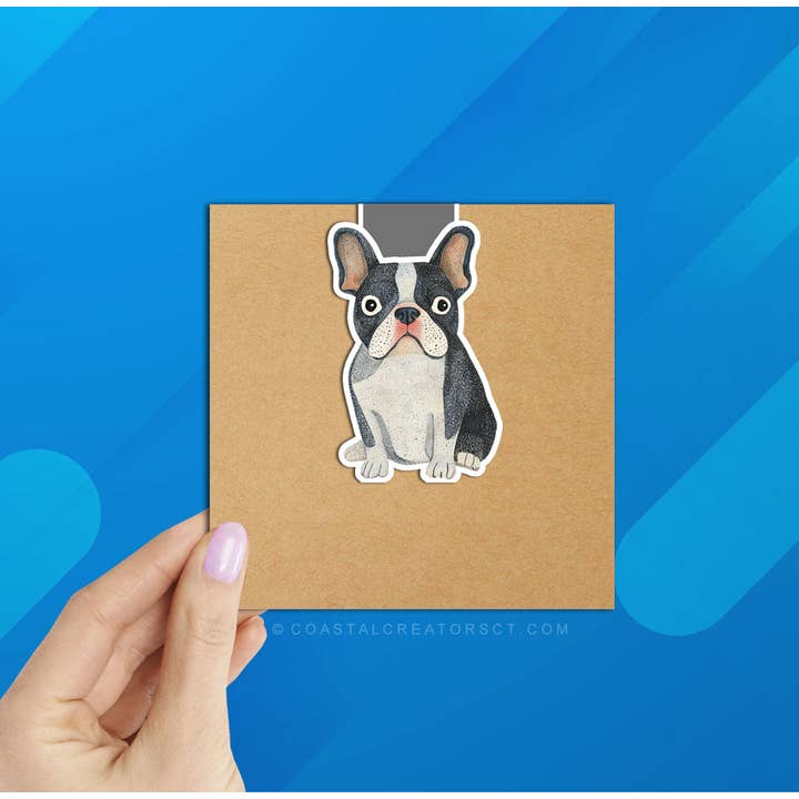 Coastal Creators of Connecticut - Wholesale Bookmark - Boston Terrier Reversible Magnetic Bookmark (Packaged)1