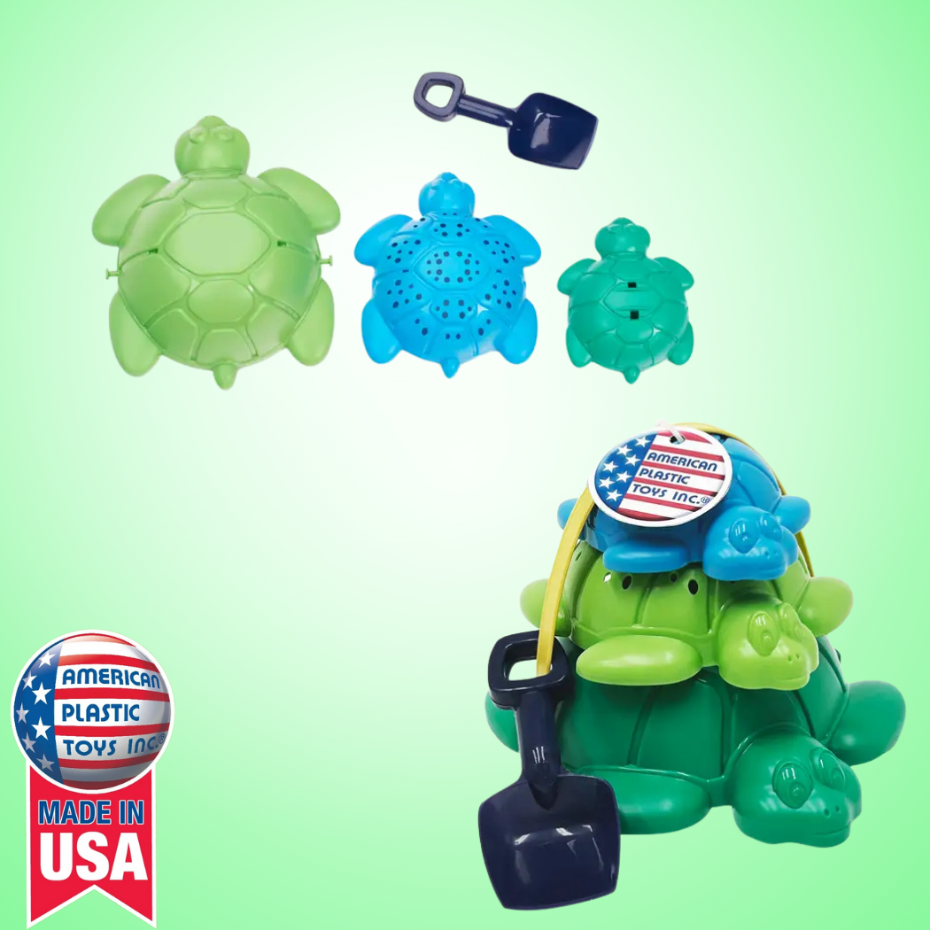 American Plastic Toys - Wholesale Toy Set - Kids - Stacking Turtle Pail Set Plastic Toy for Kids1