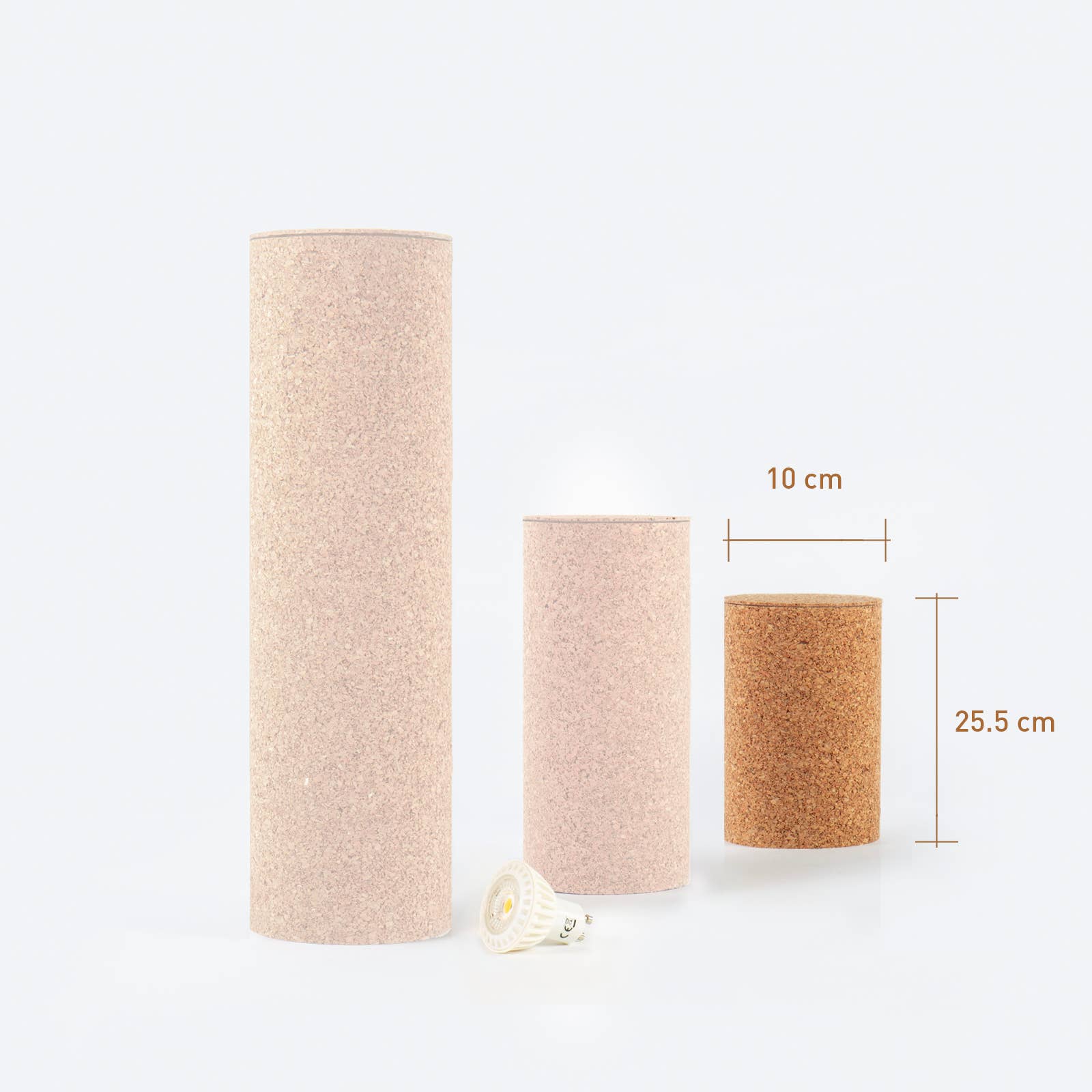 Minimal Cork – wholesale Accent-/skrivbordslampa – Liten korklampa – Blomma3