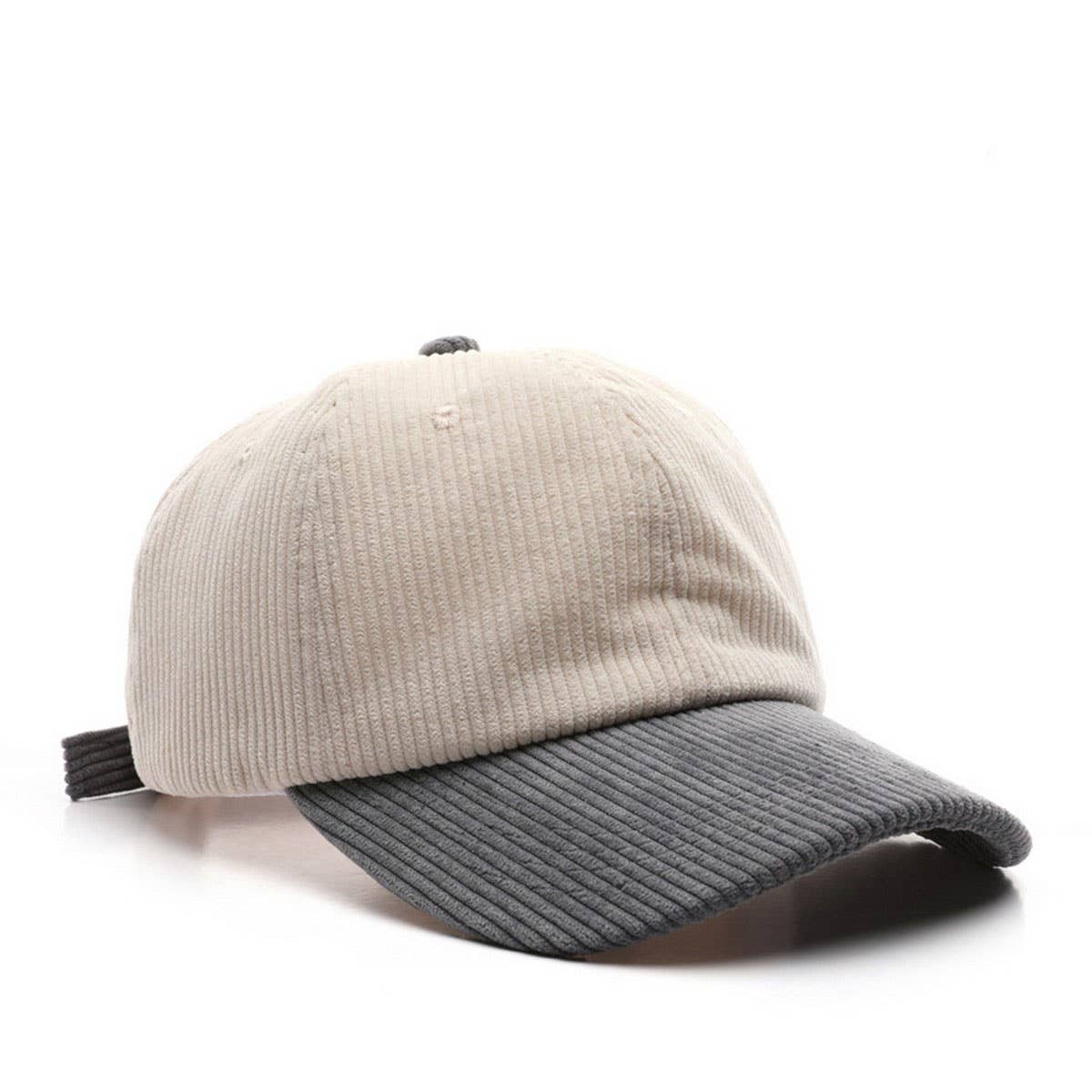 ACCITY - Wholesale Baseball Cap - Unisex - SOLID COLOR PLAIN CORDUROY COLORBLOCKED CAP_CWAH28092