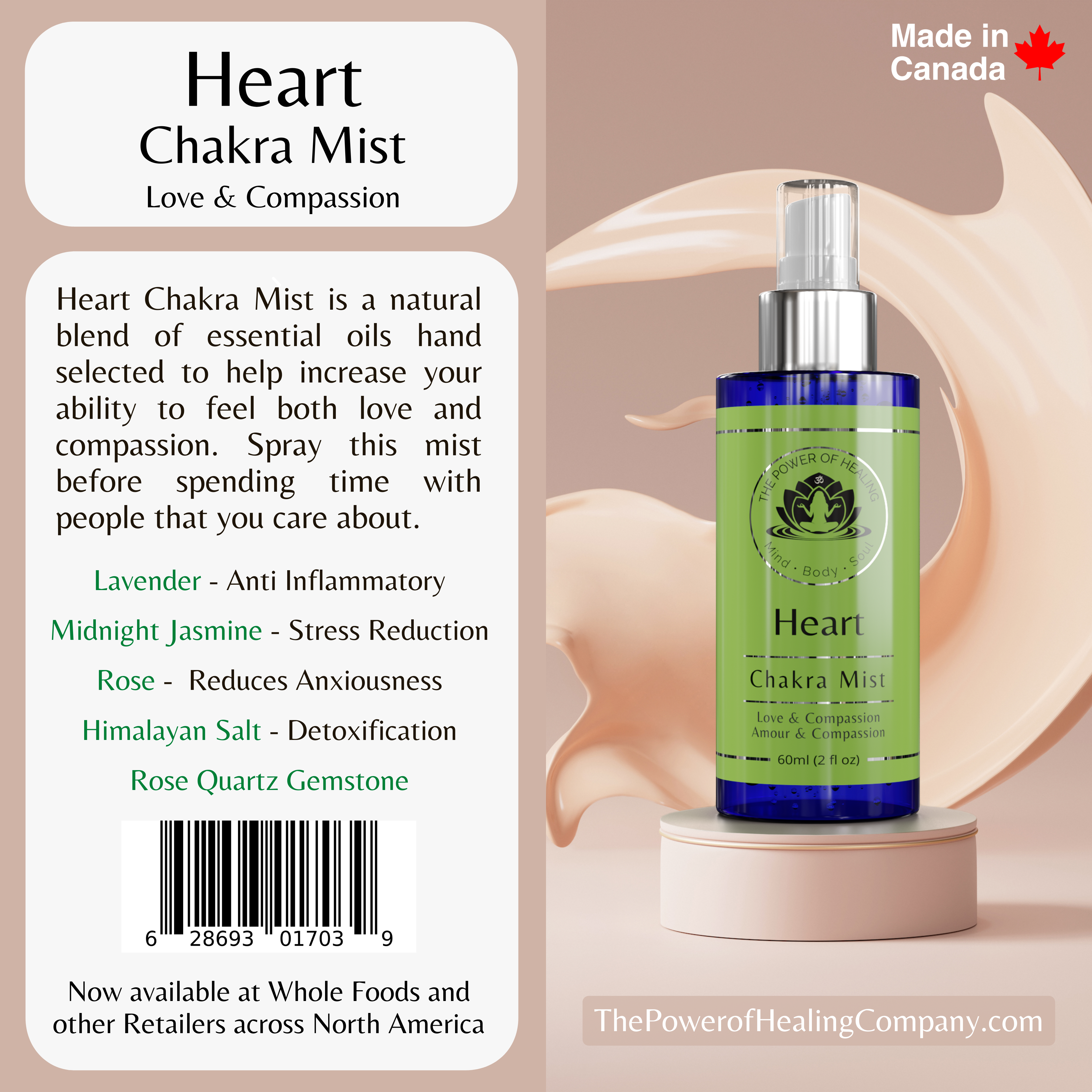 The Power of Healing - Wholesale Aromatherapy Mist - Heart Chakra Mist4