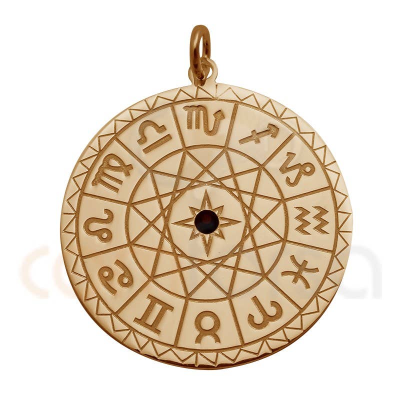 COM FORSA SL - Wholesale Individual Charm/Pendant - Gold-Plated Sterling Silver 925 Mini Horoscope Charm 11Mm1