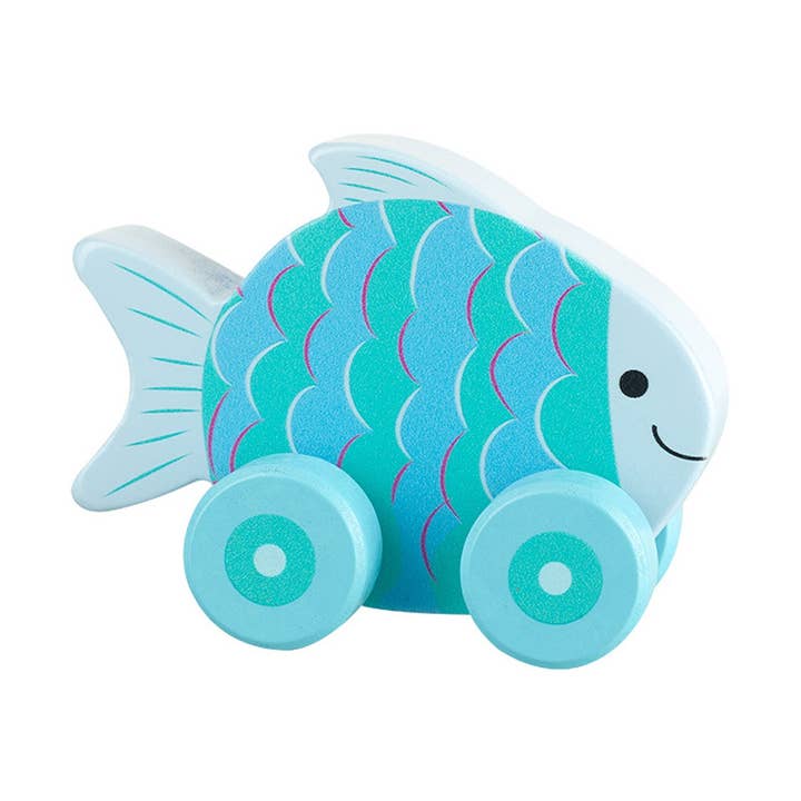 Fish Wooden First Push Toy for wholesale by Orange Tree Toys