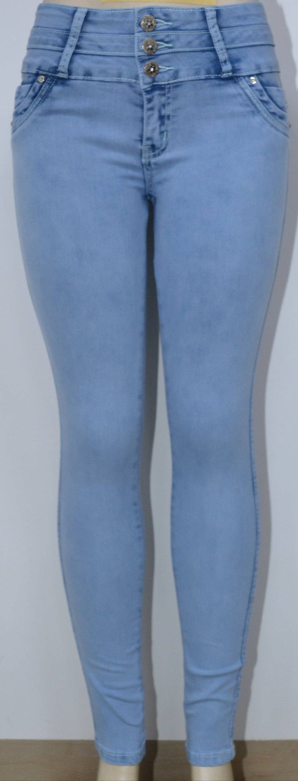 Helles Blau USC-F019 Sexy Elea Fleur de Leaf Po-Lifter Levante Cola Jeans für den Großhandel auf Faire3