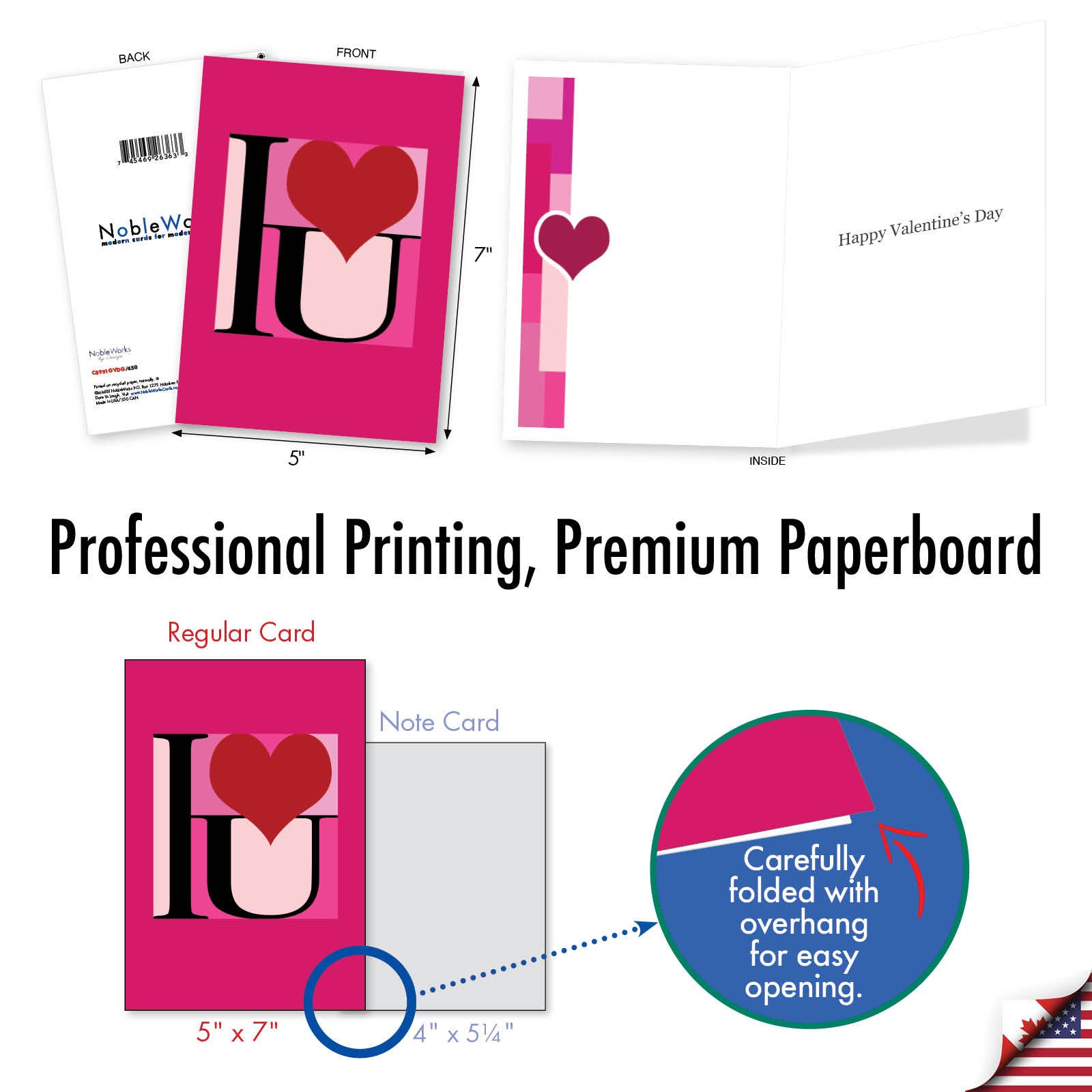 NobleWorks – Cartão de Dia dos Namorados por atacado – Cartão de Dia dos Namorados - Quadrados do Amor4