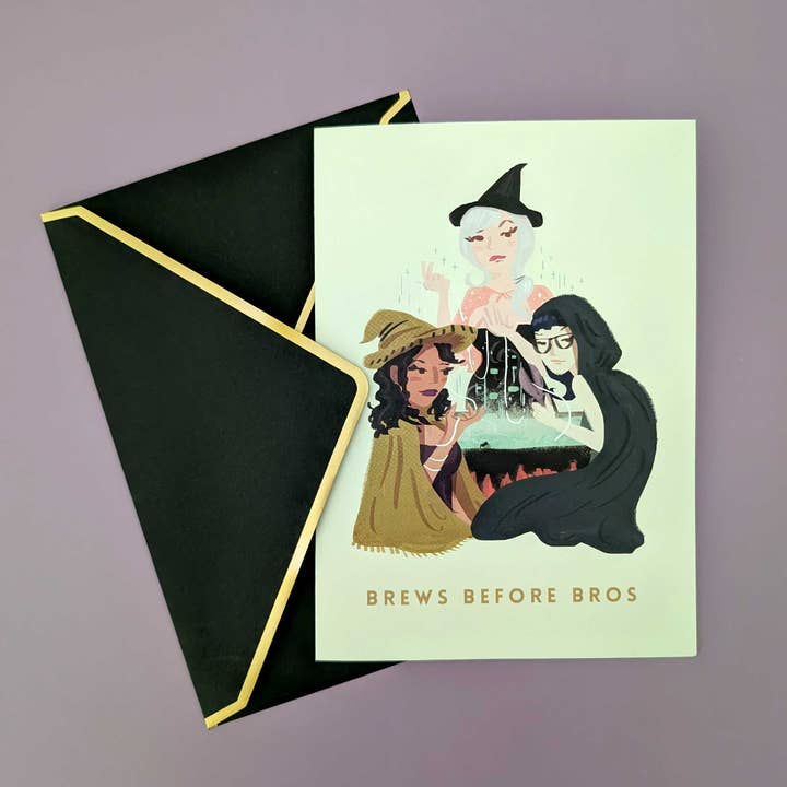 Vox Intra - Vente Carte de vœux classique - Carte de vœux sorcière "Breuvages avant potes" | Vierge3