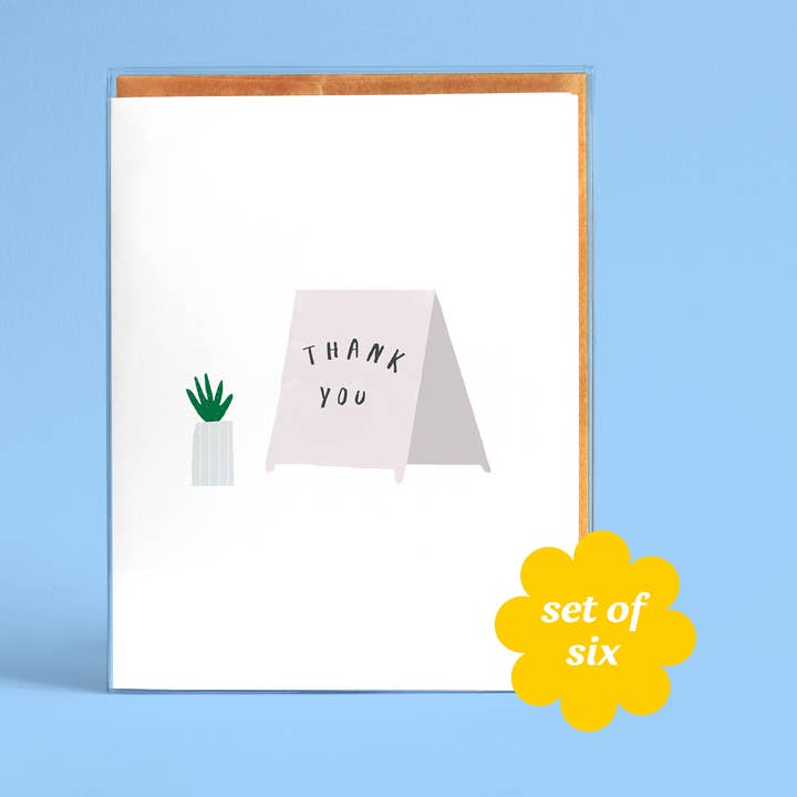 Thank You Card Set - Box of 6 | Minimalist Stationery Gift for wholesale by iej studio