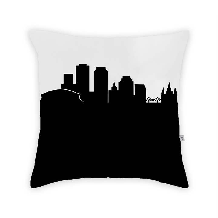 New Orleans LA Skyline Large Throw Pillow for wholesale by Anne Cate