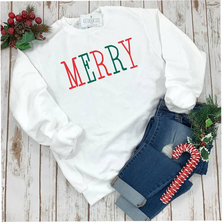 GLAD TRÖJA VUXNA KVINNOR JUL CREWNECK TRÖJOR för wholesale av Ice Cream Life