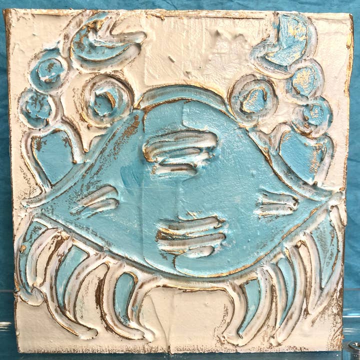 Coddiwomple - Wholesale Painting/Drawing - 6x6 Coastal beach nautical handmade painted textured wood