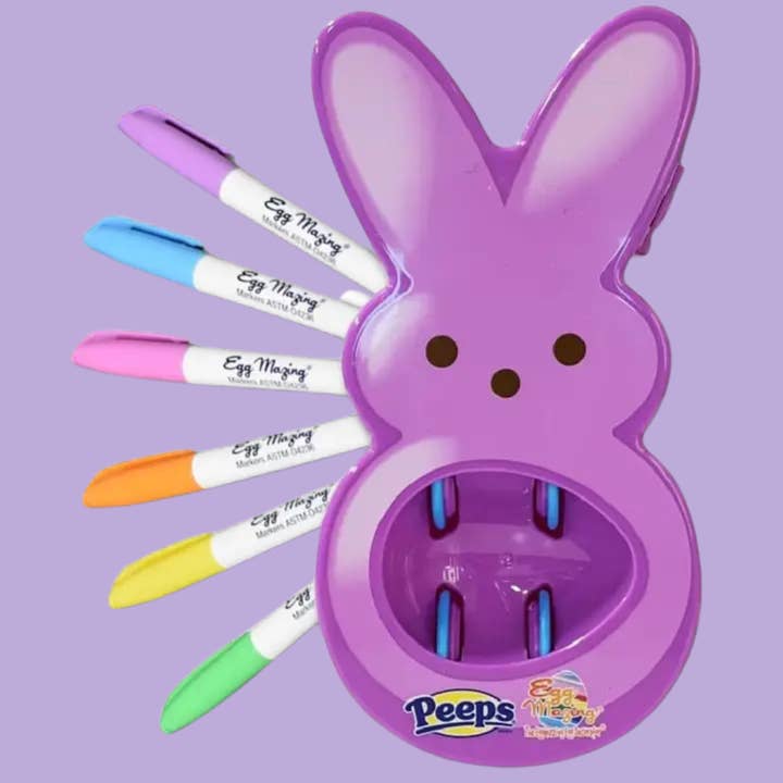 Hey Buddy Hey Pal - Wholesale DIY Craft Kit - Kids - Eggmazing Egg Decorator - Purple Peeps Bunny - Easter Gift