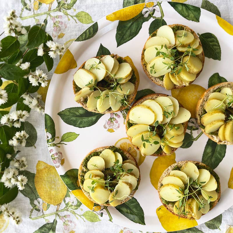 Koustrupco - Wholesale Serving Tray - Lemons serving tray Ø38- Made in Europe3