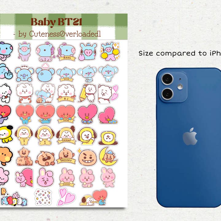CutenessOverloaded1 - Wholesale Sticker - 46 baby BT21 minini stickers pack - Cooky RJ Shooky Koya1