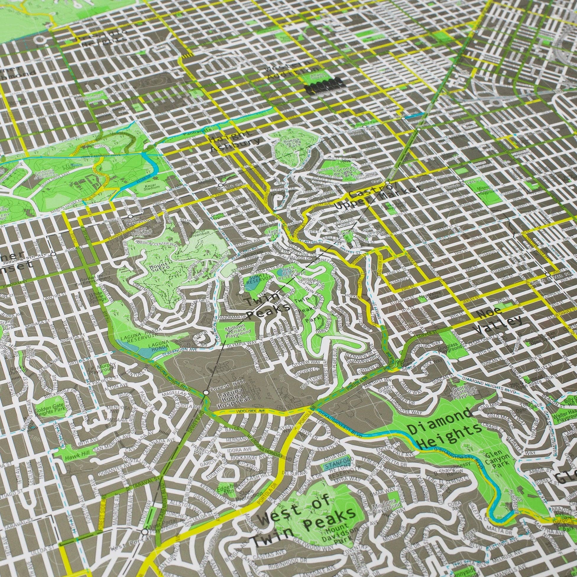 Aqua Champagne Apple SAN FRANCISCO CITY MAP for wholesale on Faire3