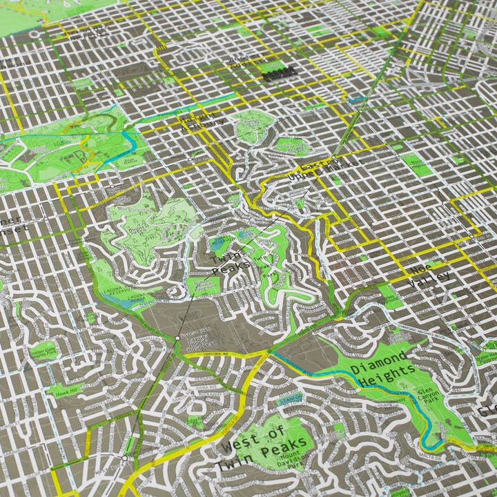 Aqua Champagne Apple SAN FRANCISCO CITY MAP for wholesale on Faire3