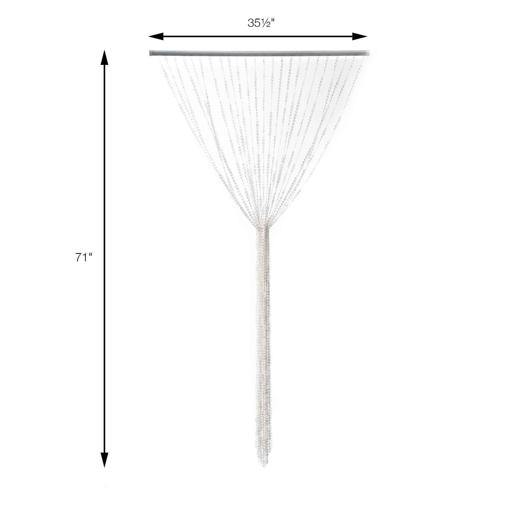 Portofino International Trading, USA - Wholesale Curtain - Crystal Beaded Curtain 35.5" x 71" - Clear Iridescent3