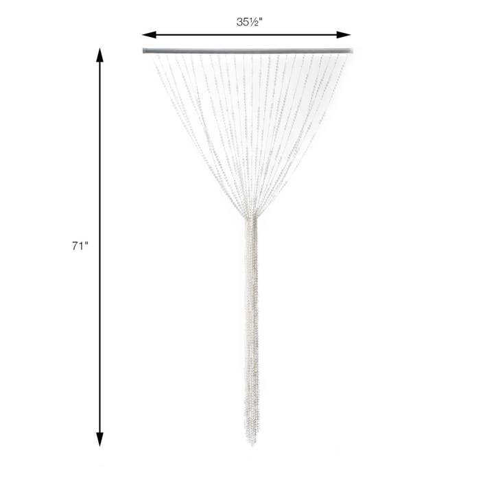 Portofino International Trading, USA - Wholesale Curtain - Crystal Beaded Curtain 35.5" x 71" - Clear Iridescent3