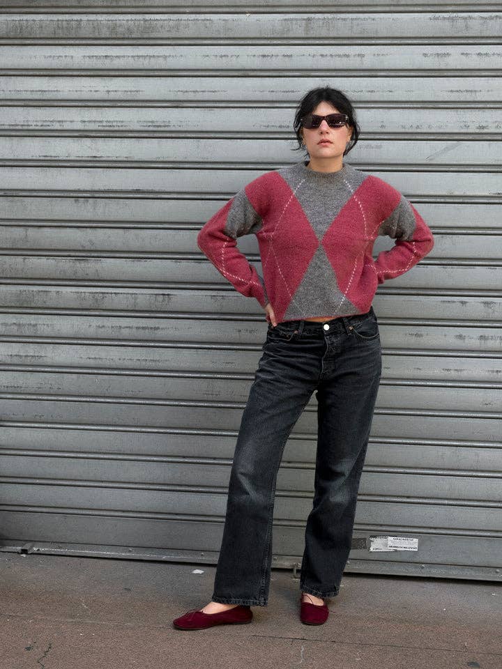 Fabia pull à losanges pour la vente par TENNÉ