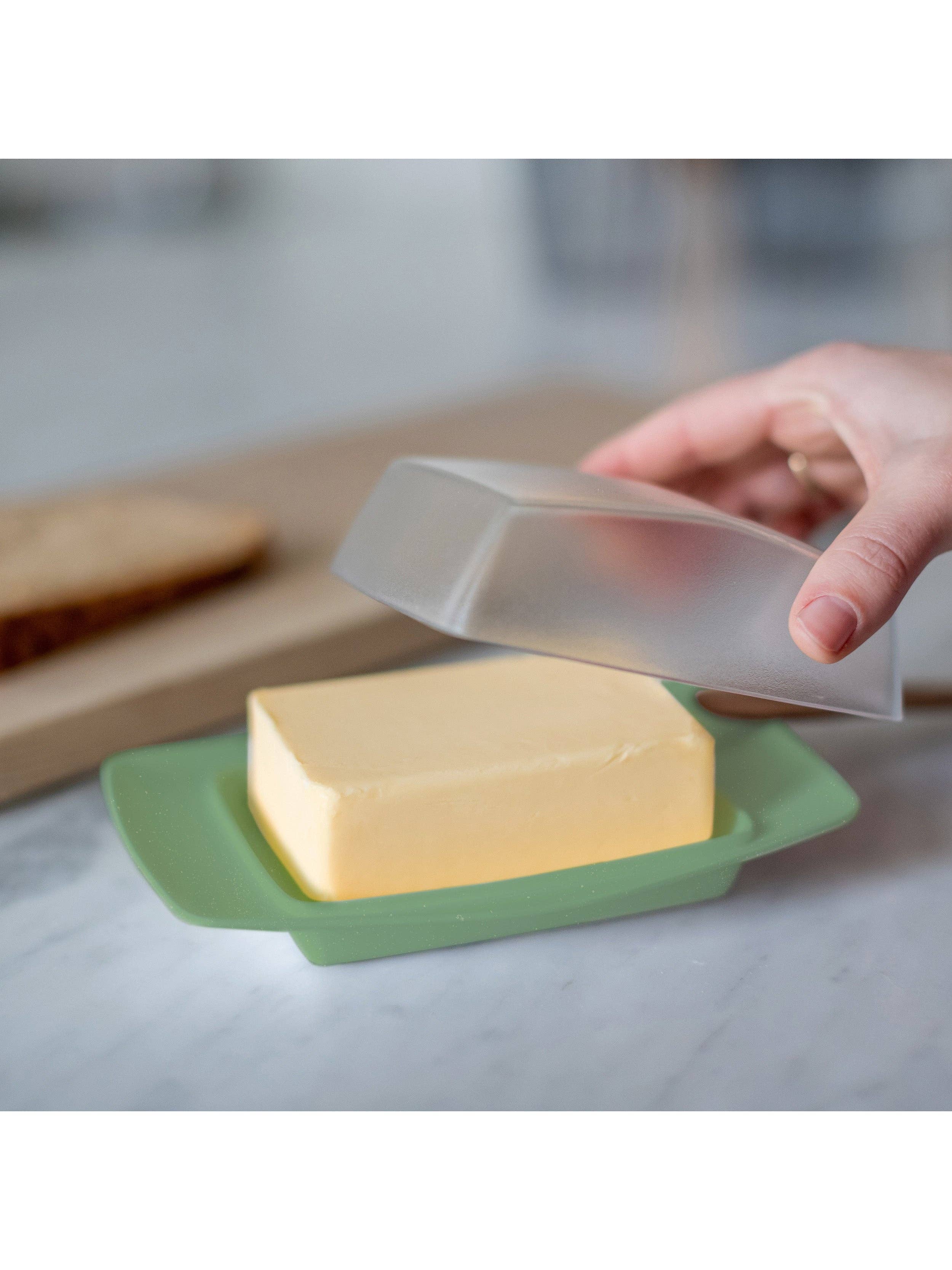 Nature leaf green Butter dish RIO for wholesale on Faire1