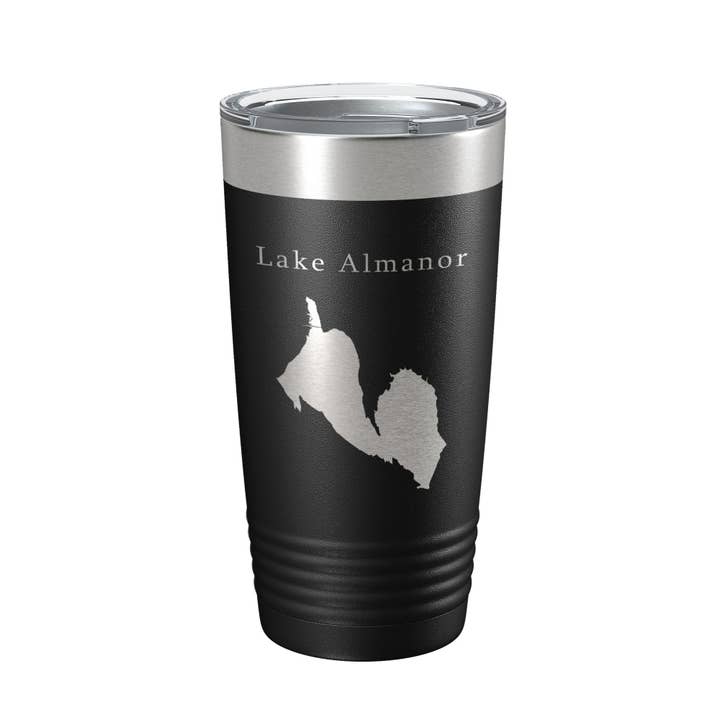 Lake Almanor Map Tumbler Travel Mug Insulated Laser Engraved Coffee Cup California 20 oz for wholesale by CarveBright