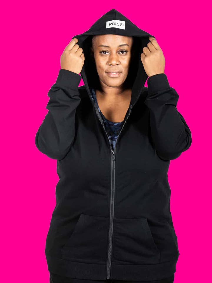 Veste d'athlétisme noire Congenial pour la vente par GRRRL